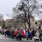 Gdańszczanie oczekujący na paradę, Targ Drzewny.