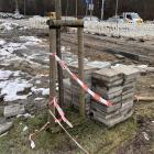 Składowanie materiałów budowlanych tuż przy kilkuletnim nasadzeniu, fot. Igor Dorawa
