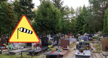 Silny wiatr w Trójmieście. Apel do odwiedzających cmentarze o zmianę planów